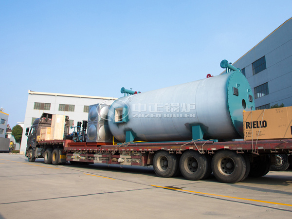 發往哈薩克斯坦的中正YQW系列燃氣導熱油鍋爐